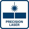Easy set up thanks to laser projection of cutting line
