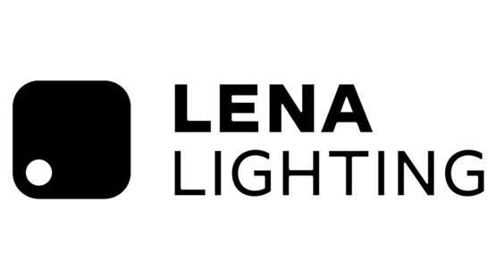 LENA LIGHTING logo in black on a light background.