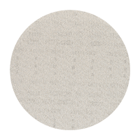 A round, bright, structured concrete floor in a neutral color.