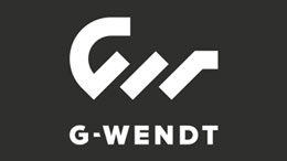 G-Wendt logo in white on a black background.