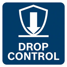 Drop control A blue sign with a white arrow and the text "DROP CONTROL".
