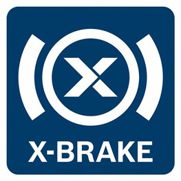 X-Brake Bosch Professional logo with X-BRAKE in blue and white.